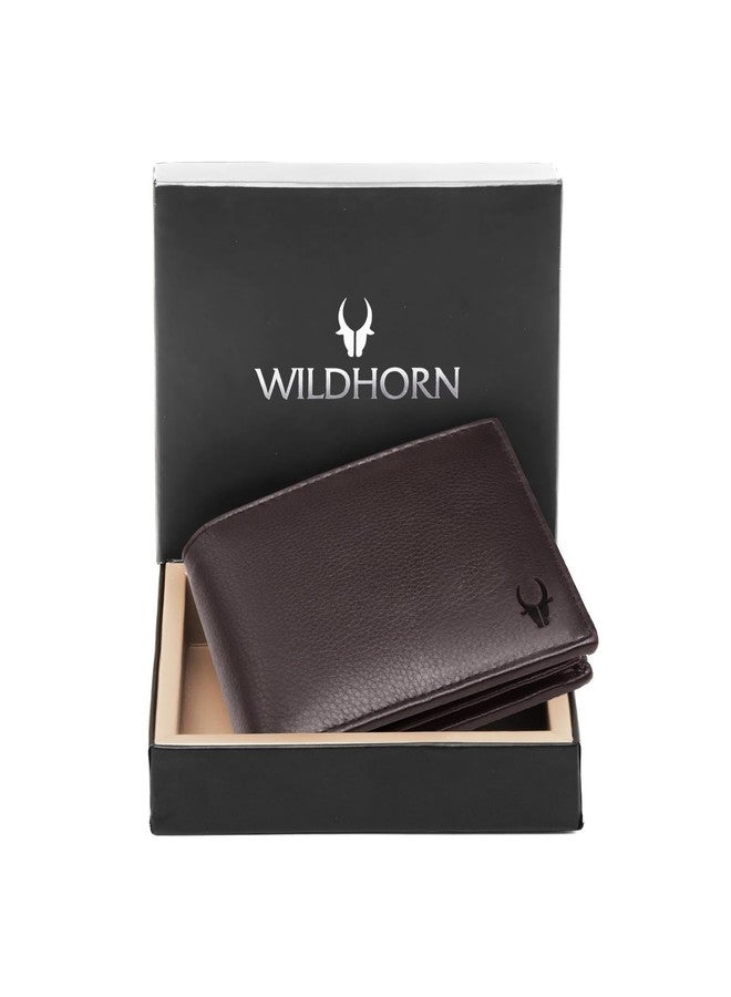 WildHorn Wallet for Men Leather Original, Mens Wallet, Leather Wallets for Men Stylish, Bi-Fold Wallets for Man, 9 Card Slots, Secret Card Slots, Coin Pocket, Gift for Mens (Brown) - Image 1